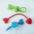 Heart-Shaped Silicone Wrap Food Saver Bag Rubber Tie Strap